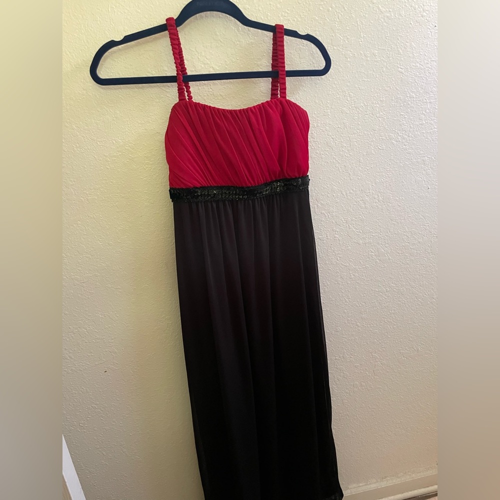 Sweet Storm Red and Black Maxi Dress